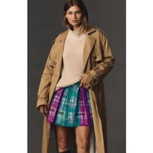 NWT Anthropologie Maeve Pleated Knit Mini Skirt